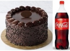 9-12 Kişilik Klasik Çikolatalı Yaş Pasta & 1 Lt Cola Adana pasta