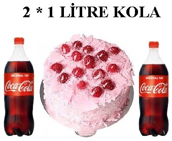 Frambuazlı Yaş Pasta ve 2 Litre Cola Avantajı Adana pasta